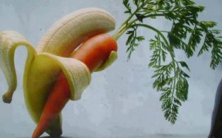banana dançanco com cenoura